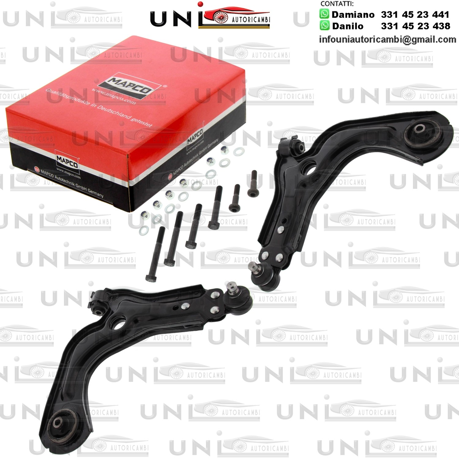 Kit 2 Bracci Anteriori Oscillanti Rinforzati Mapco FORD FIESTA, FIESTA IV, PUMA / MAZDA 121 III 1.0-1.8D 08.95-08.03