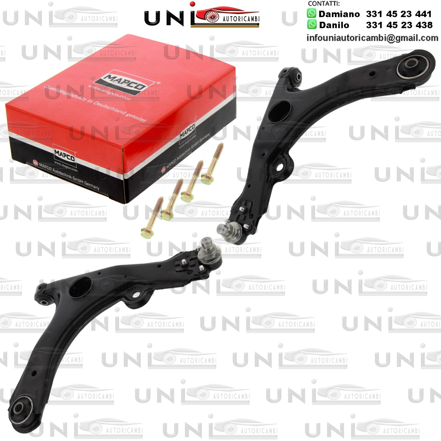 Kit 2 Bracci Anteriori Oscillanti Rinforzati Mapco VW PASSAT 1.6-2.8 02.88-05.97