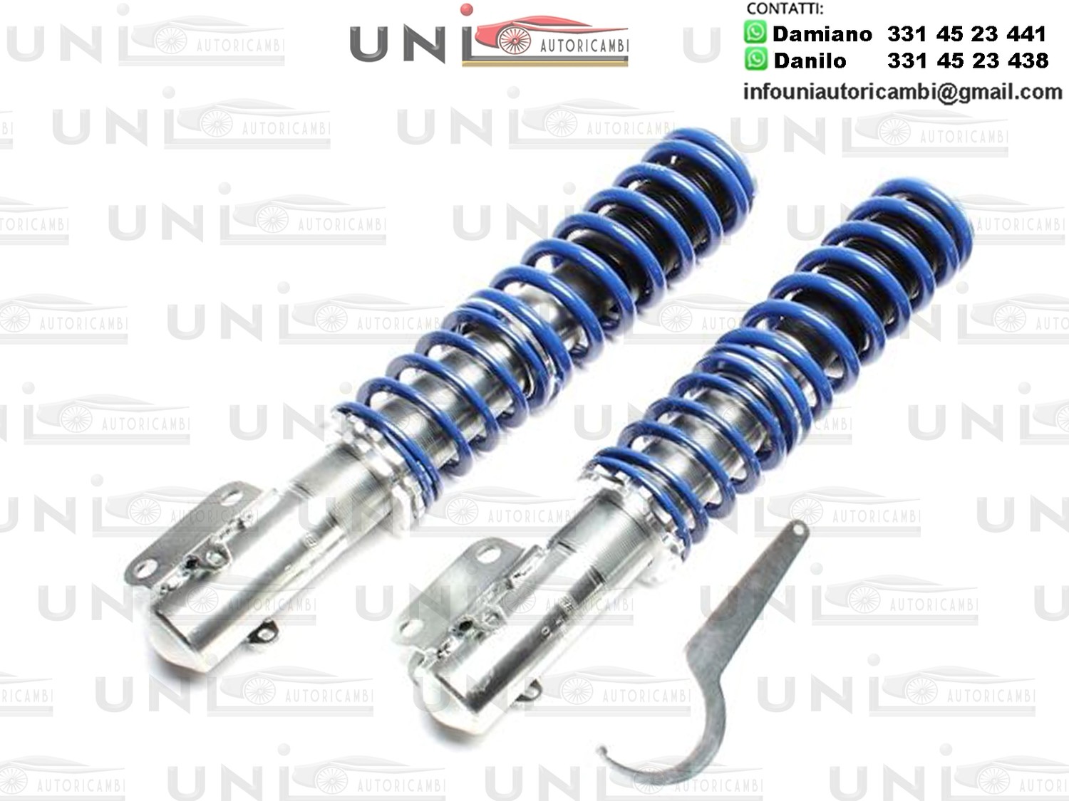 ASSETTO A GHIERA REGOLABILE ANTERIORE per: VW Caddy 2 9KV / 9U / 9K9A / 9K9B / 9U7 dal 1995-2003 e Seat Inca 6K9 dal 1995-2003​