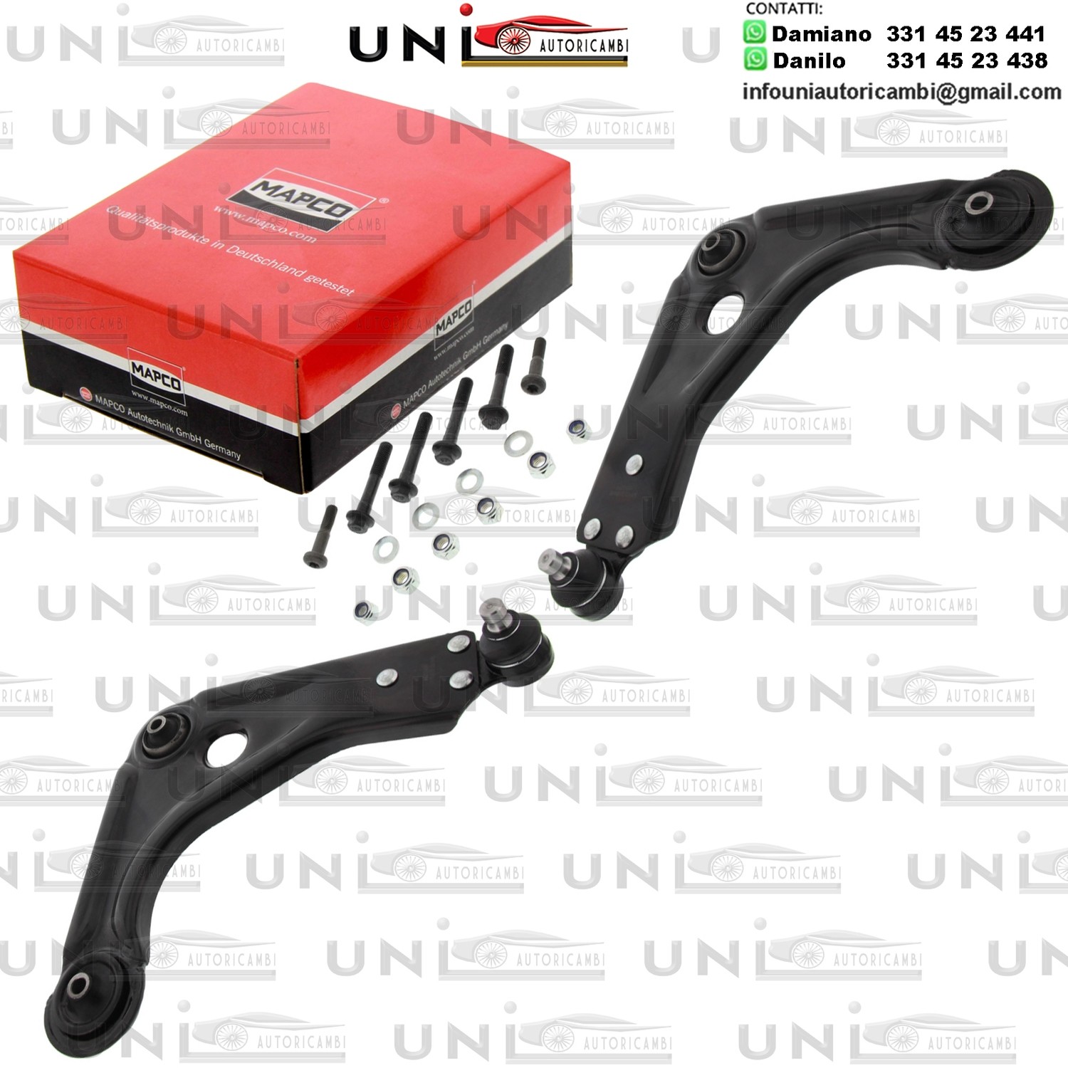 Kit 2 Bracci Anteriori Oscillanti Rinforzati Mapco FORD KA 1.3 09.96-11.08
