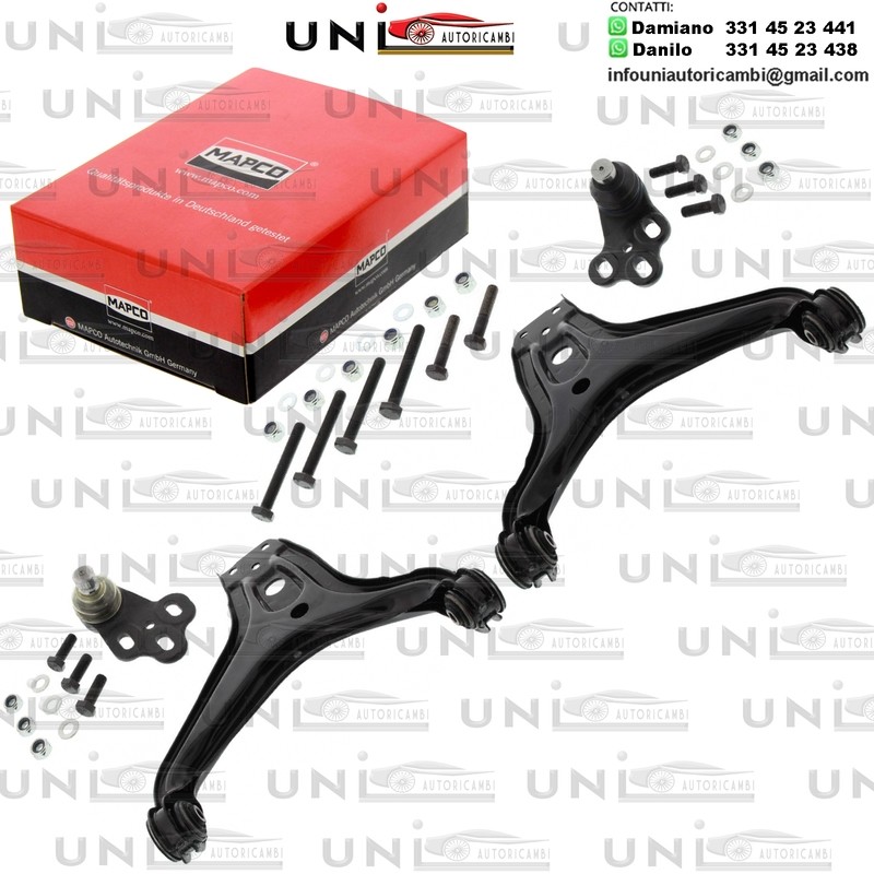 Kit 4 Bracci Anteriori Oscillanti Rinforzati Mapco AUDI 80, CABRIOLET 1.6-2.8 05.91-08.00