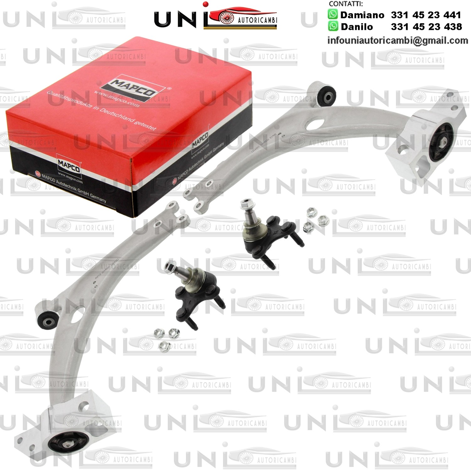 Kit 4 Bracci Oscillanti Anteriori Rinforzati Mapco SEAT ALHAMBRA / VW CC, PASSAT, PASSAT CC, SHARAN 1.4-3.6 03.05-