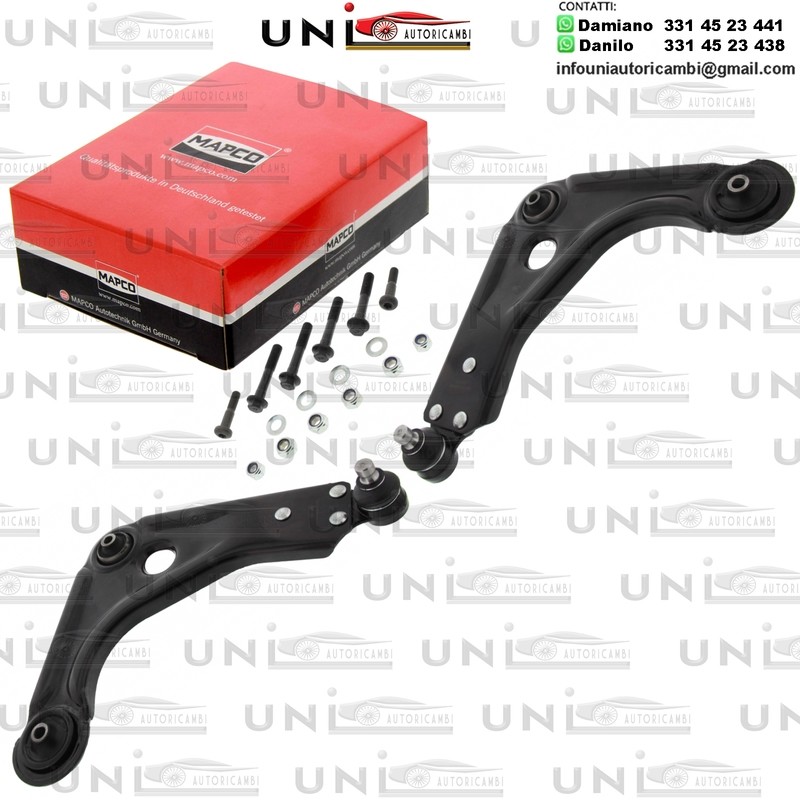 Kit 2 Bracci Anteriori Oscillanti Rinforzati Mapco FORD FIESTA III 1.1-1.8D 01.89-01.97
