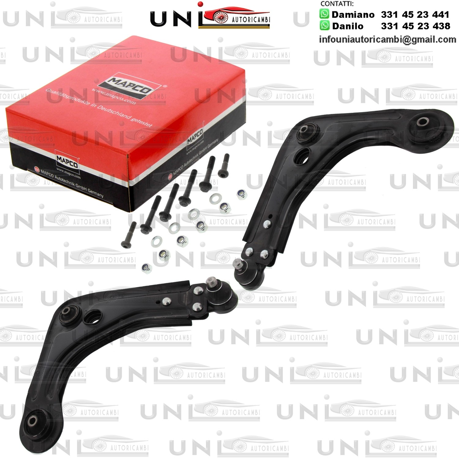 Kit 2 Bracci Anteriori Oscillanti Rinforzati Mapco FORD FIESTA III 1.1-1.8D 01.89-01.97