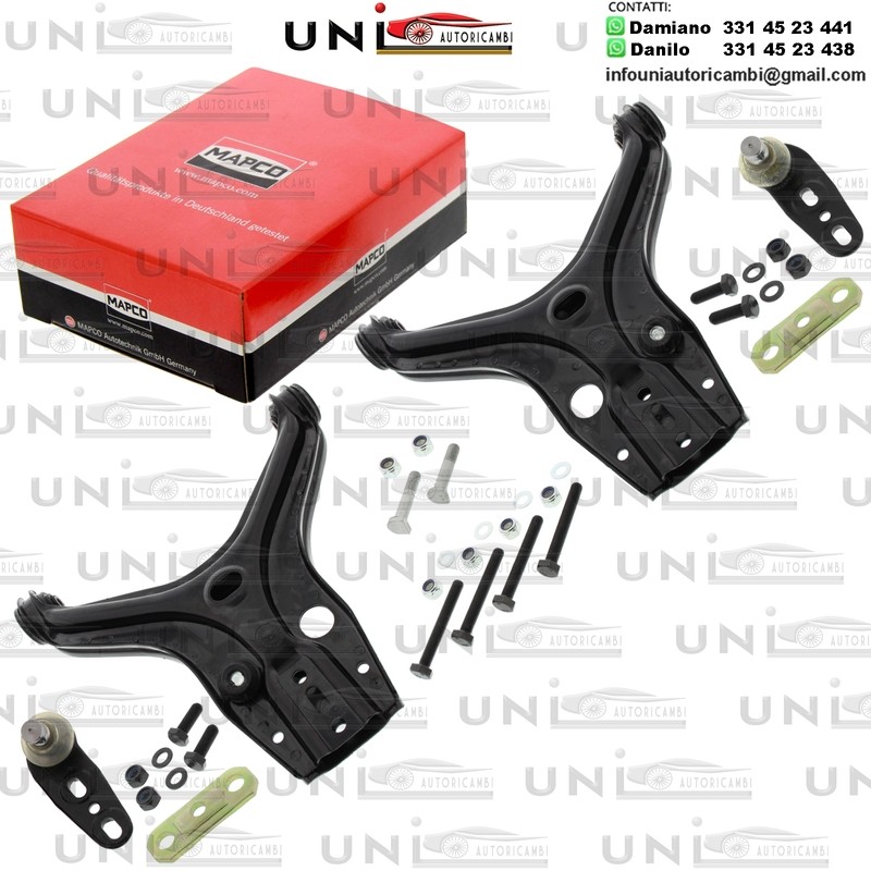 Kit 4 Bracci Anteriori Oscillanti Rinforzati Mapco AUDI 80, 90, COUPE 1.3-2.3 08.78-10.91