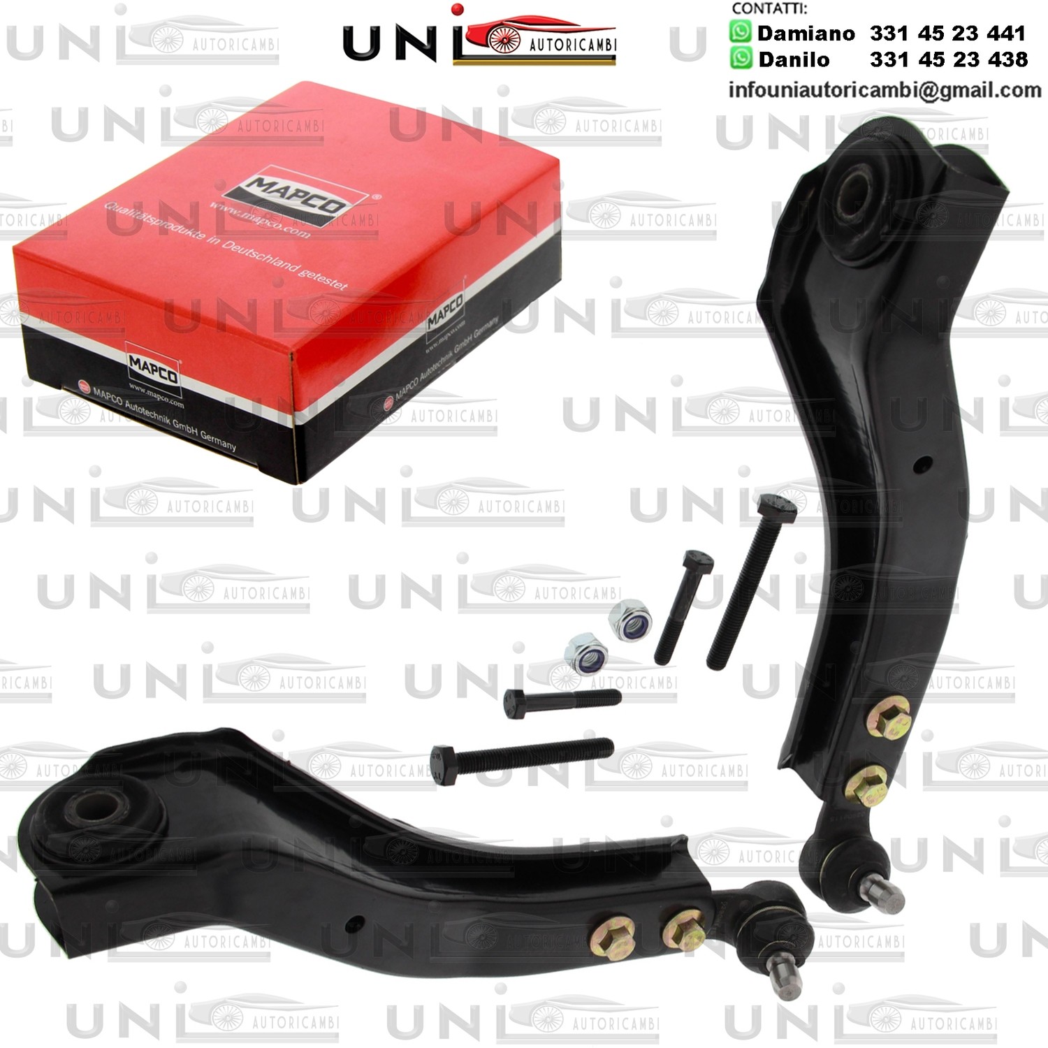 Kit 2 Bracci Anteriori Oscillanti Rinforzati Mapco OPEL COMBO, CORSA B, TIGRA 1.0-1.7D 03.93-10.01