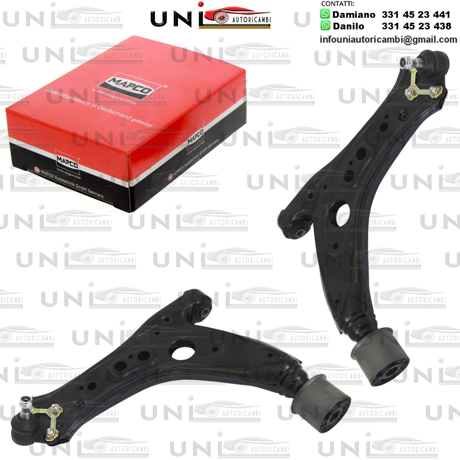 Kit 2 Bracci Anteriori Oscillanti Rinforzati Mapco SEAT ALTEA, LEON / SKODA OCTAVIA II / VW GOLF VI 1.0-3.6 02.03-