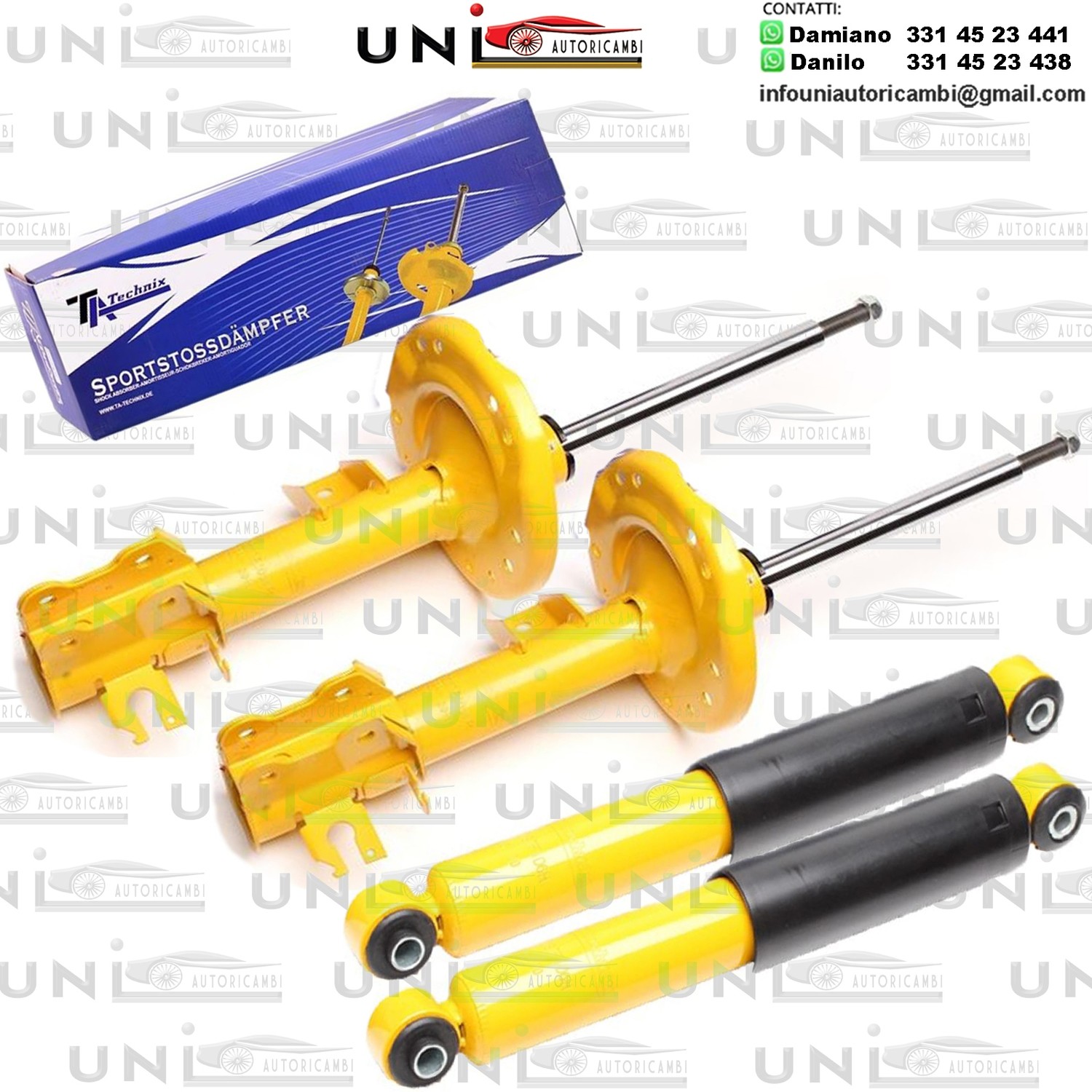 4X Ammortizzatori Sportivi a Gas Ta Technix Abarth 500,500C/Fiat 500,500C,/Ford Ka II