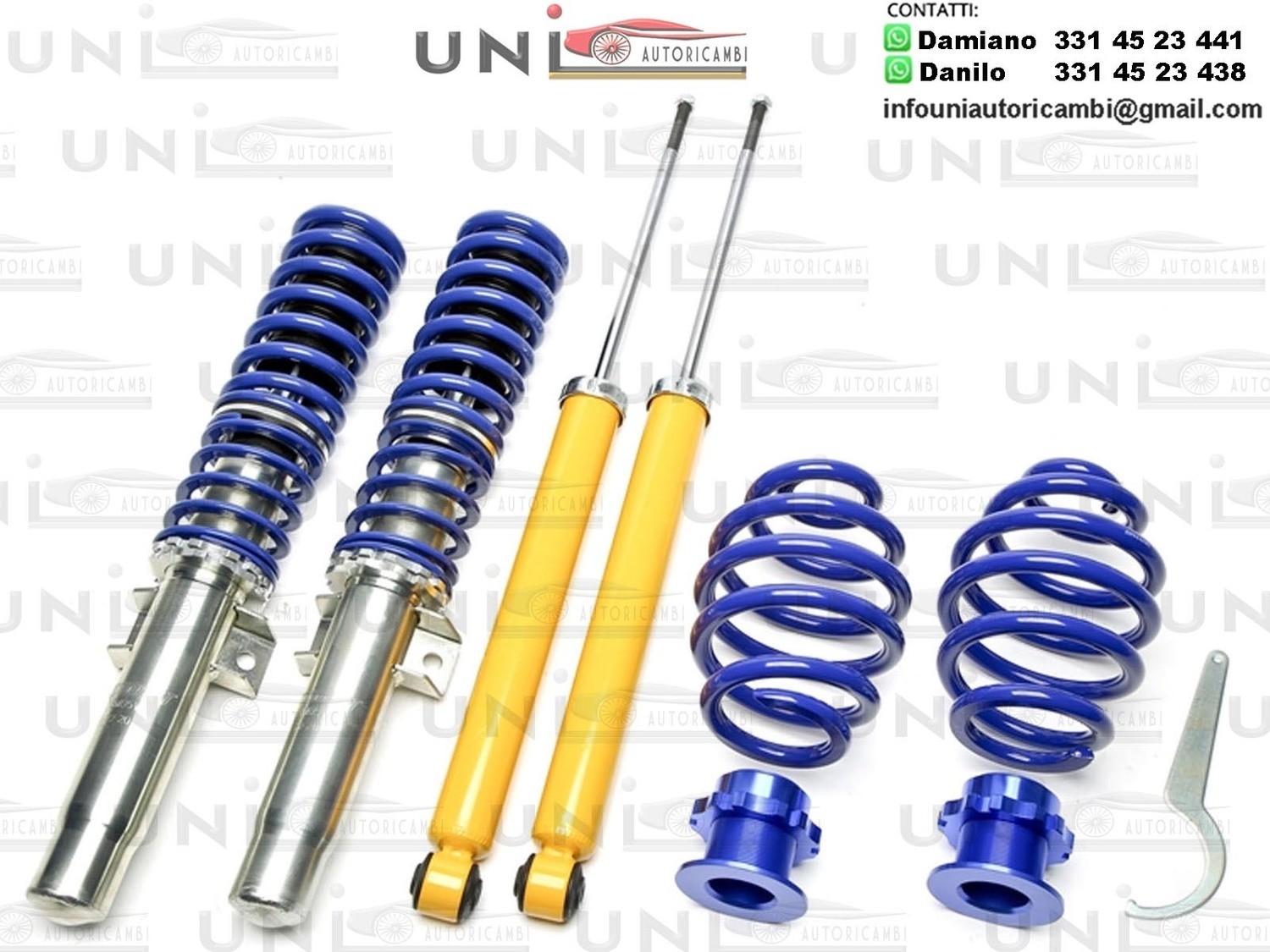 Assetto a GHIERA REGOLABILE 4x Ammortizzatori Molle per BMW E46 320D