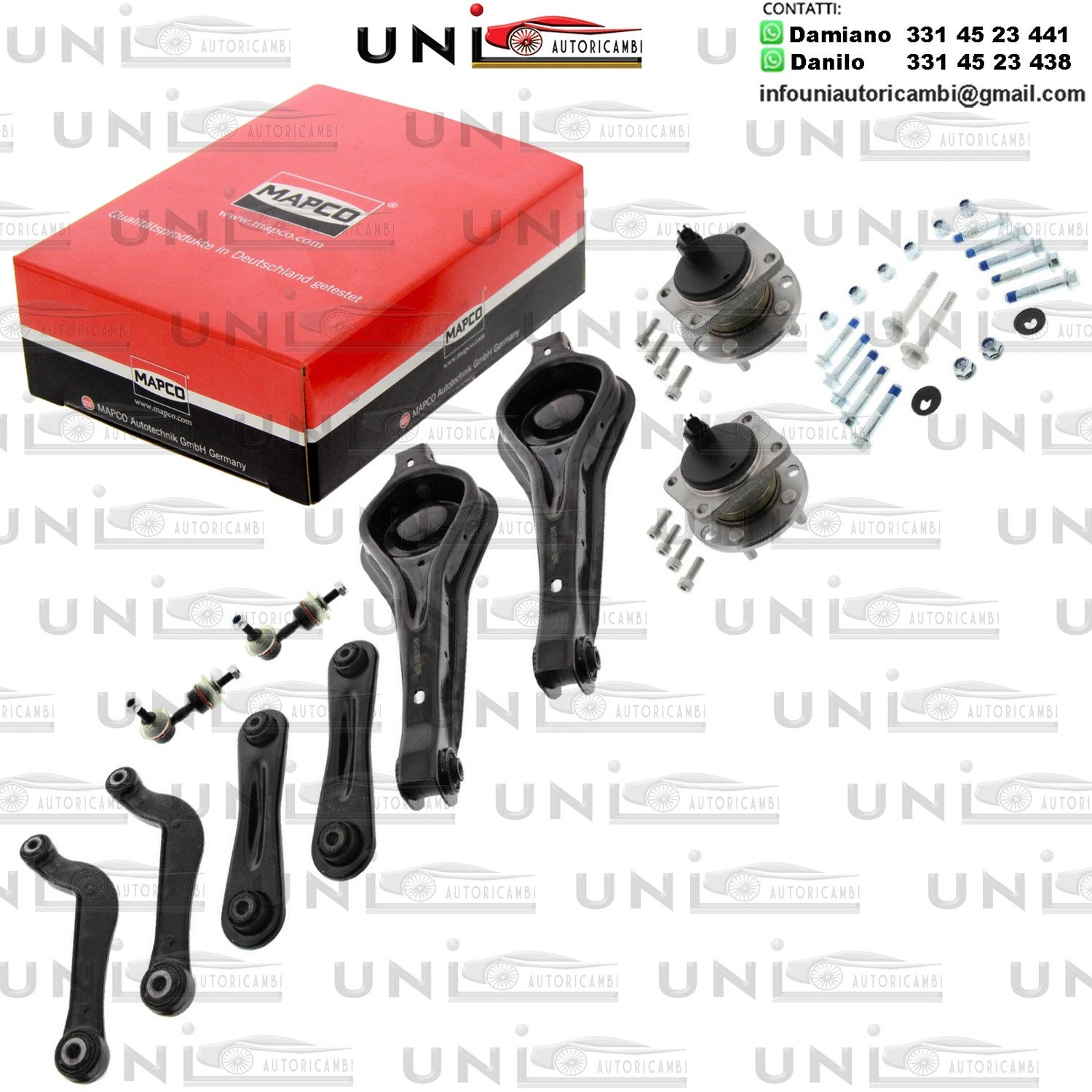 Kit riparazione, Sospensione ruota Assale posteriore bilaterale Rinforzato FORD MONDEO III 1.8-3.0 10.00-03.07