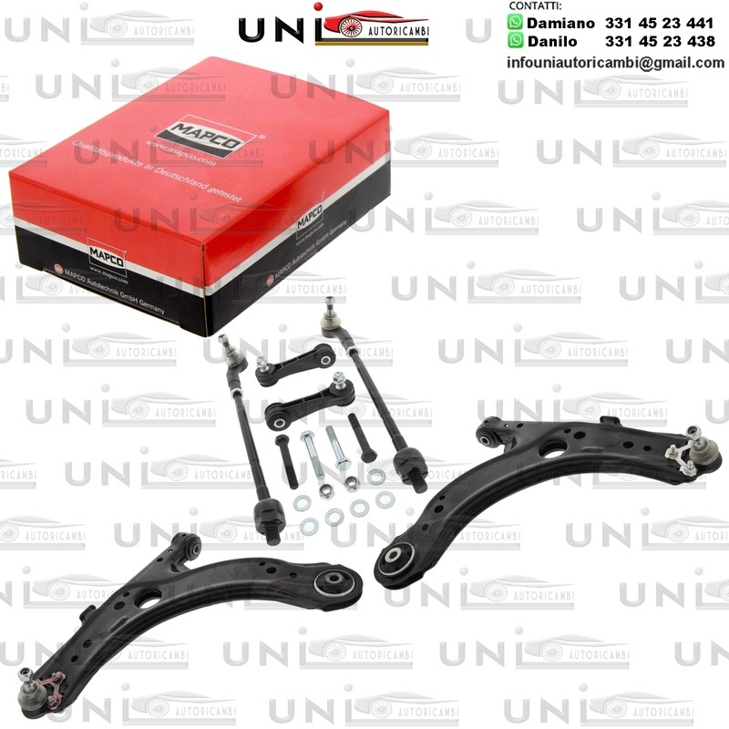Kit riparazione, Sospensione ruota Assale anteriore bilaterale rinforzato AUDI A3 / SEAT LEON, TOLEDO II / SKODA OCTAVIA I / VW BORA, GOLF IV, NEW BEETLE 1.4-2.8 09.96-12.10
