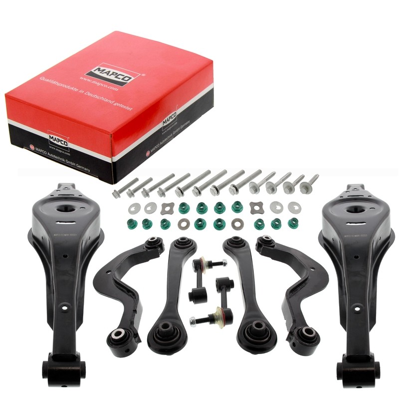 Kit riparazione 8 Bracci Oscillanti Posteriori Rinforzati AUDI A1, A3, Q3, TT / SEAT, ALTEA / XL, LEON, TOLEDO III / SKODA OCTAVIA II, SUPERB II, YETI / VW CC, EOS, GOLF PLUS 1.2-3.6 02.03