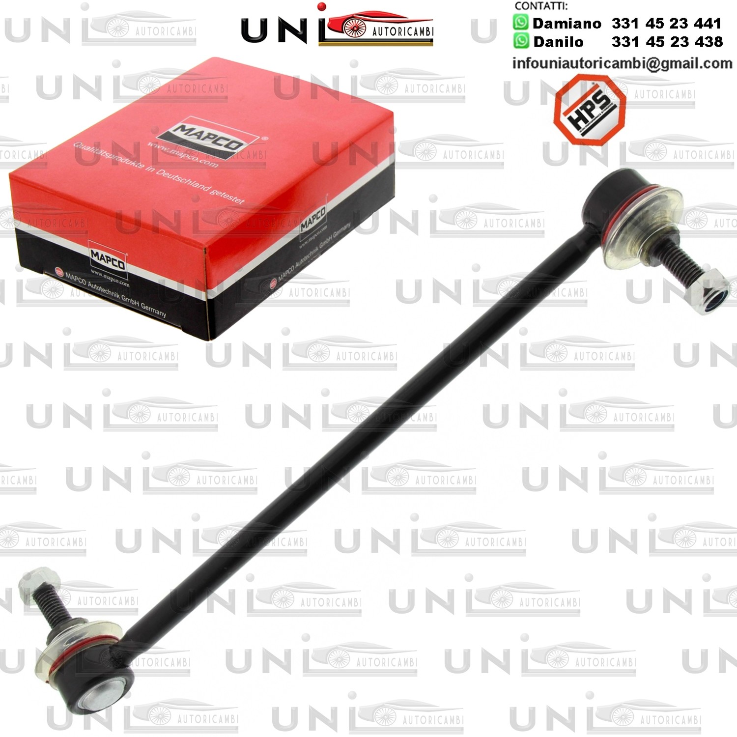 Asta puntone o Bielletta Anteriore bilaterale Rinforzata ABARTH 500 / 595 / 695, 500C / 595C / 695C / FORD KA / FIAT 500 / C, BRAVO II, PANDA, STILO / LANCIA DELTA III, YPSILON 0.9-Electric 10.01-