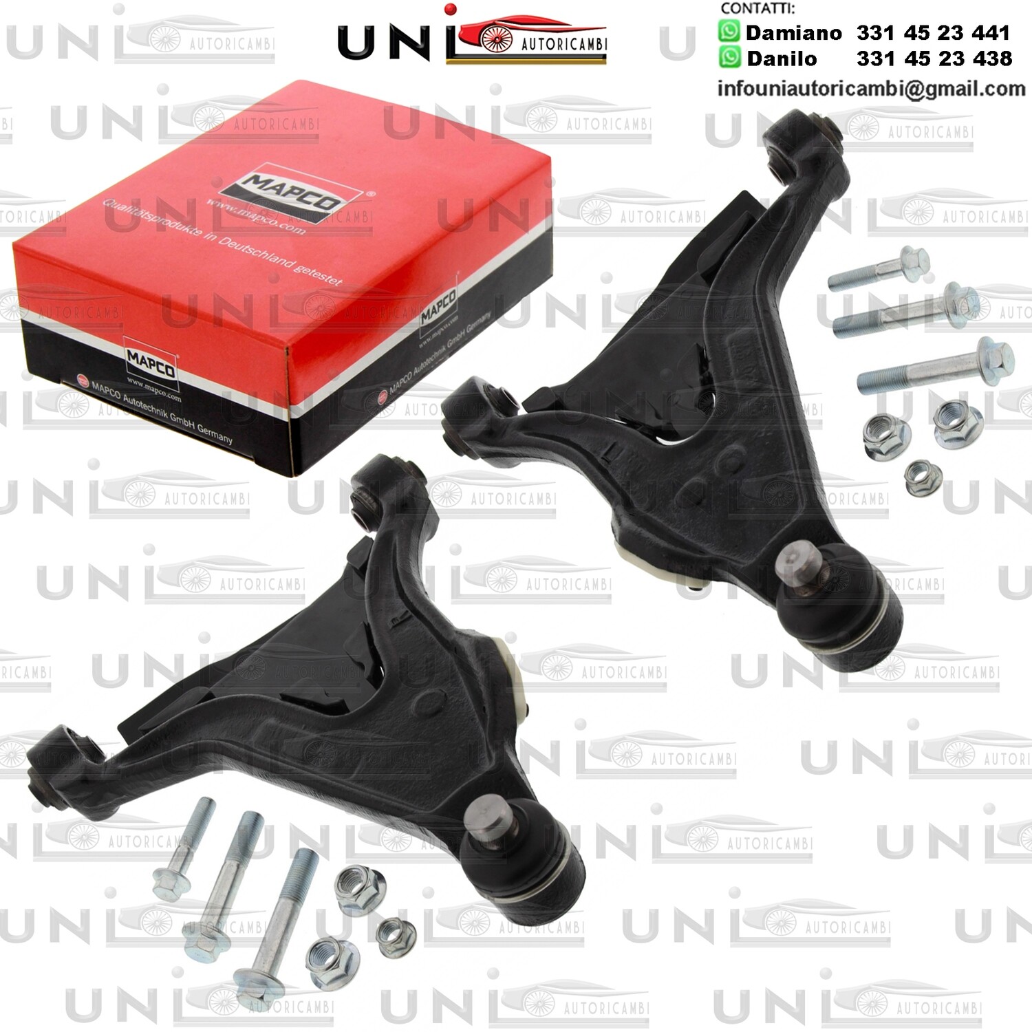 Kit 2 Bracci Anteriori Oscillanti Pezzi Mapco Bilaterale Rinforzati VOLVO 850, S70, V70 I 2.0-2.4CNG 06.91-12.00