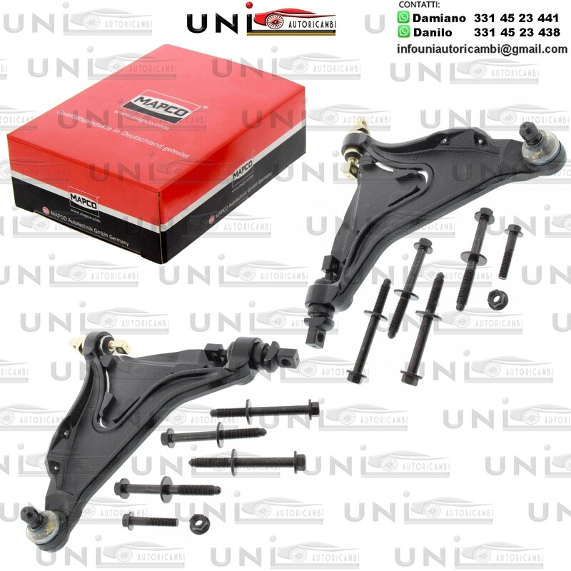 Kit 2 Bracci Anteriori Oscillanti Pezzi Mapco bilaterale Rinforzati VOLVO 850, S70, V70 I 2.0-2.5D 08.95-12.00