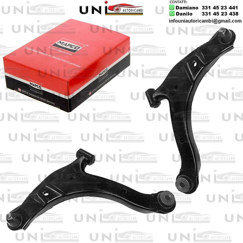 Kit 2 Bracci Anteriori Oscillanti Pezzi Mapco bilaterale Rinforzati CHRYSLER PT CRUISER 1.6-2.4 06.00-12.10