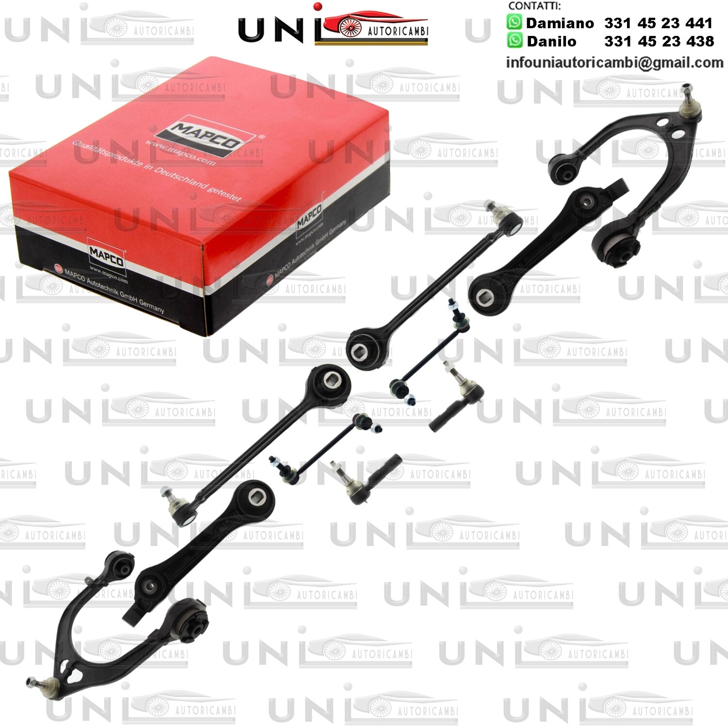Kit 10 Bracci Anteriori Oscillanti Pezzi Mapco Bilaterale Rinforzati CHRYSLER 300 C 2.7-6.1 09.04-11.12