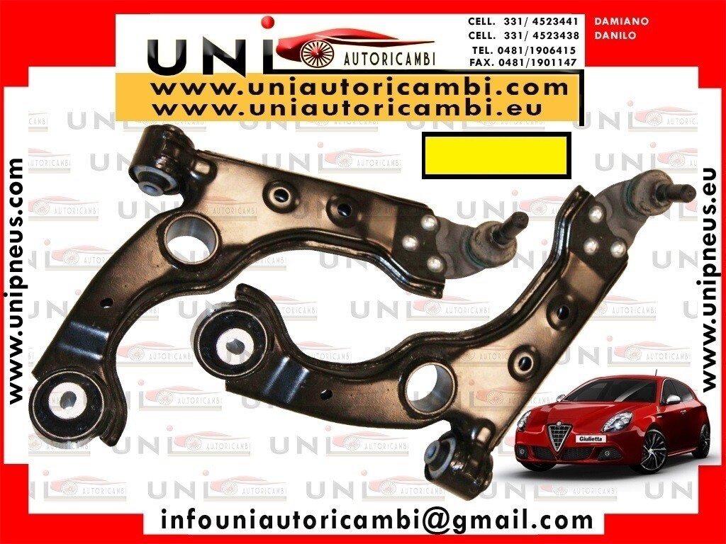 2x Bracci anteriori 1x Sinistro 1x Destro per ALFA ROMEO 940 Giulietta dal 2010-