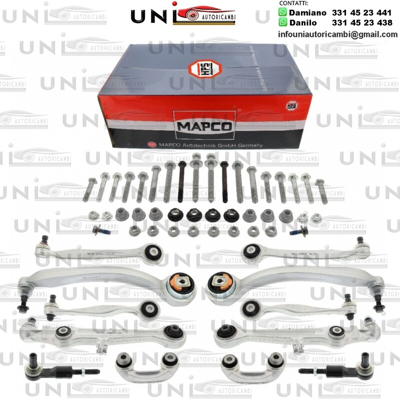 Kit 12 Bracci Anteriori Oscillanti Pezzi MapcoBilaterale Rinforzati AUDI A4, A6 / SKODA SUPERB l / VW PASSAT 1.6-3.0 94.05