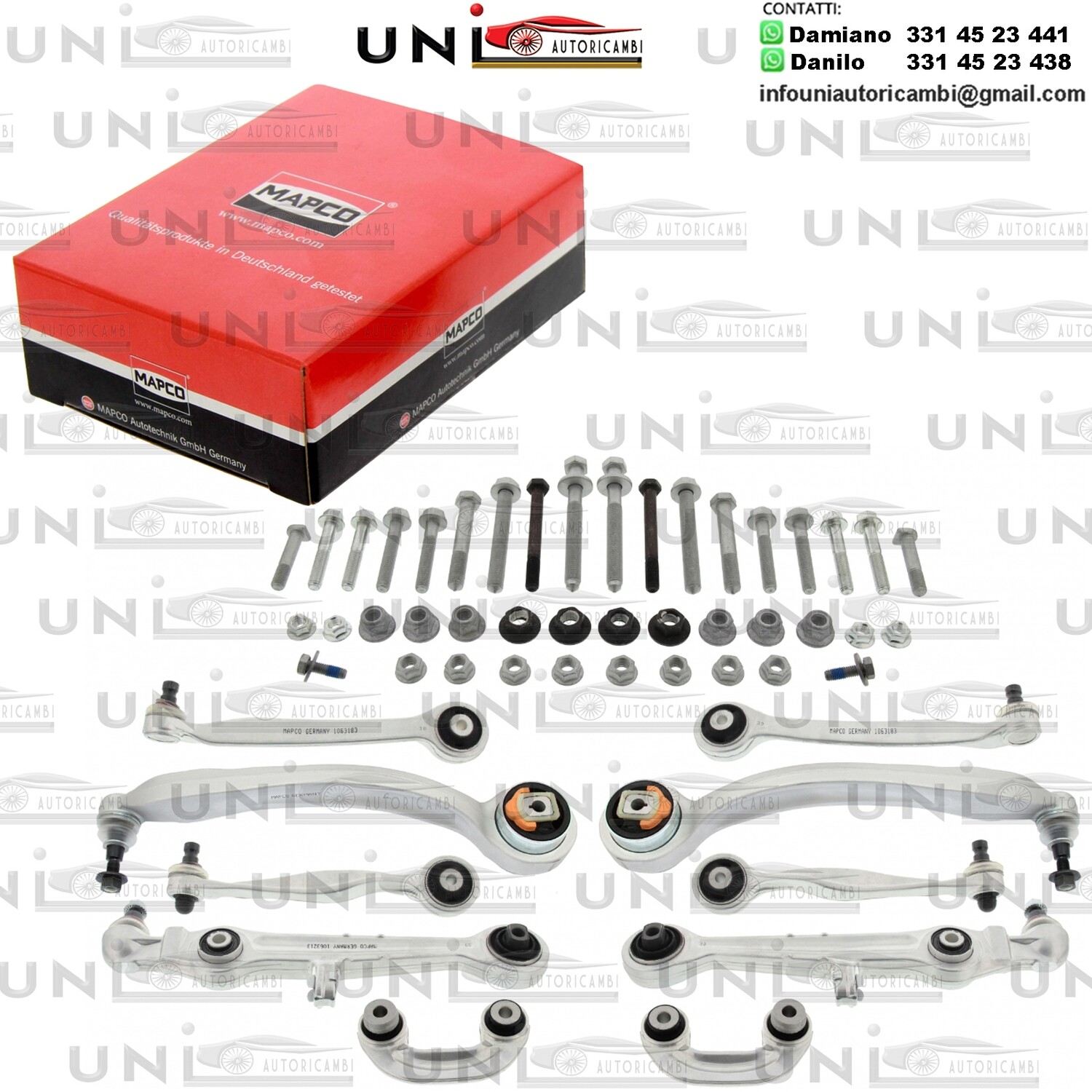 Kit 10 Bracci Anteriori Oscillanti Mapco Bilaterle Rinforzati AUDI A4 / SKODA SUPERB l / VW PASSAT 1.6-3.0 94-05