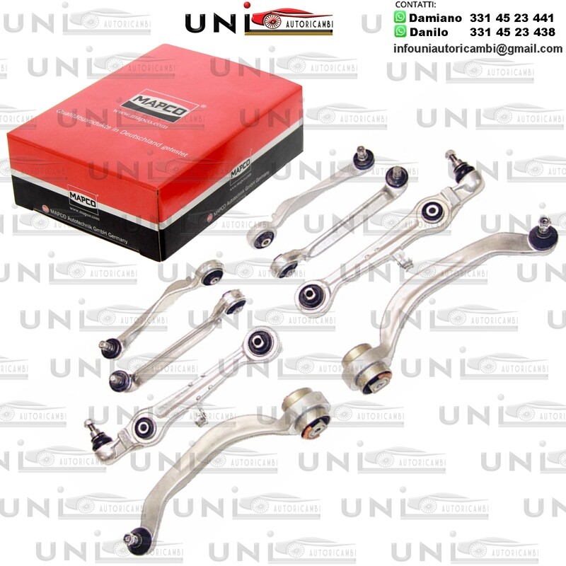 Kit 8 Bracci Anteriori Oscillanti Mapco Bilaterale Rinforzati AUDI A4 / SKODA SUPERB / VW PASSAT 1.6-2.8 94-05