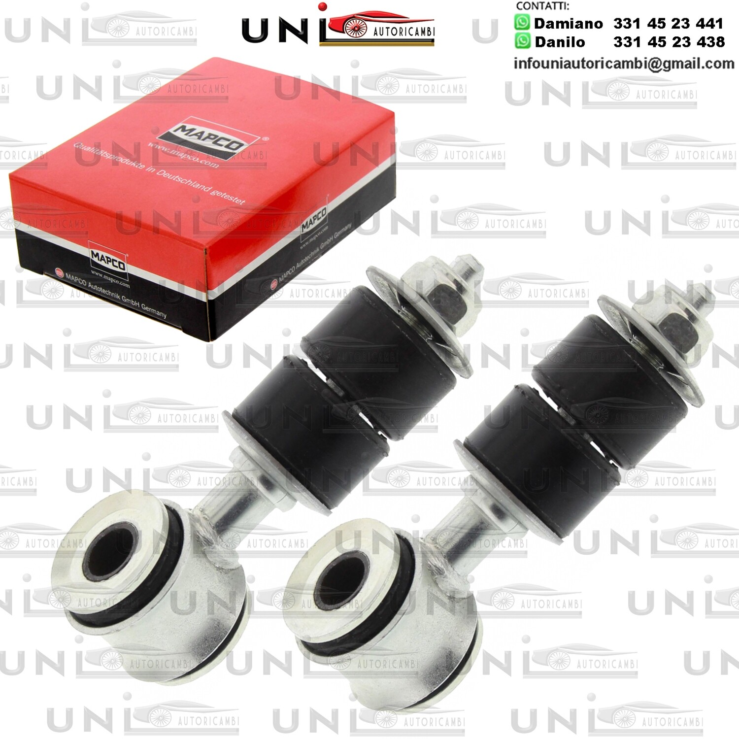 2X Aste Puntone Biellette Assale Anteriore ALFA ROMEO 145, 146, 155, GTV, SPIDER / FIAT BRAVA, BRAVO I, COUPE, TEMPRA / S.W., TIPO / LANCIA DEDRA / SW, DELTA II 1.1-3.2 07.87-10.05