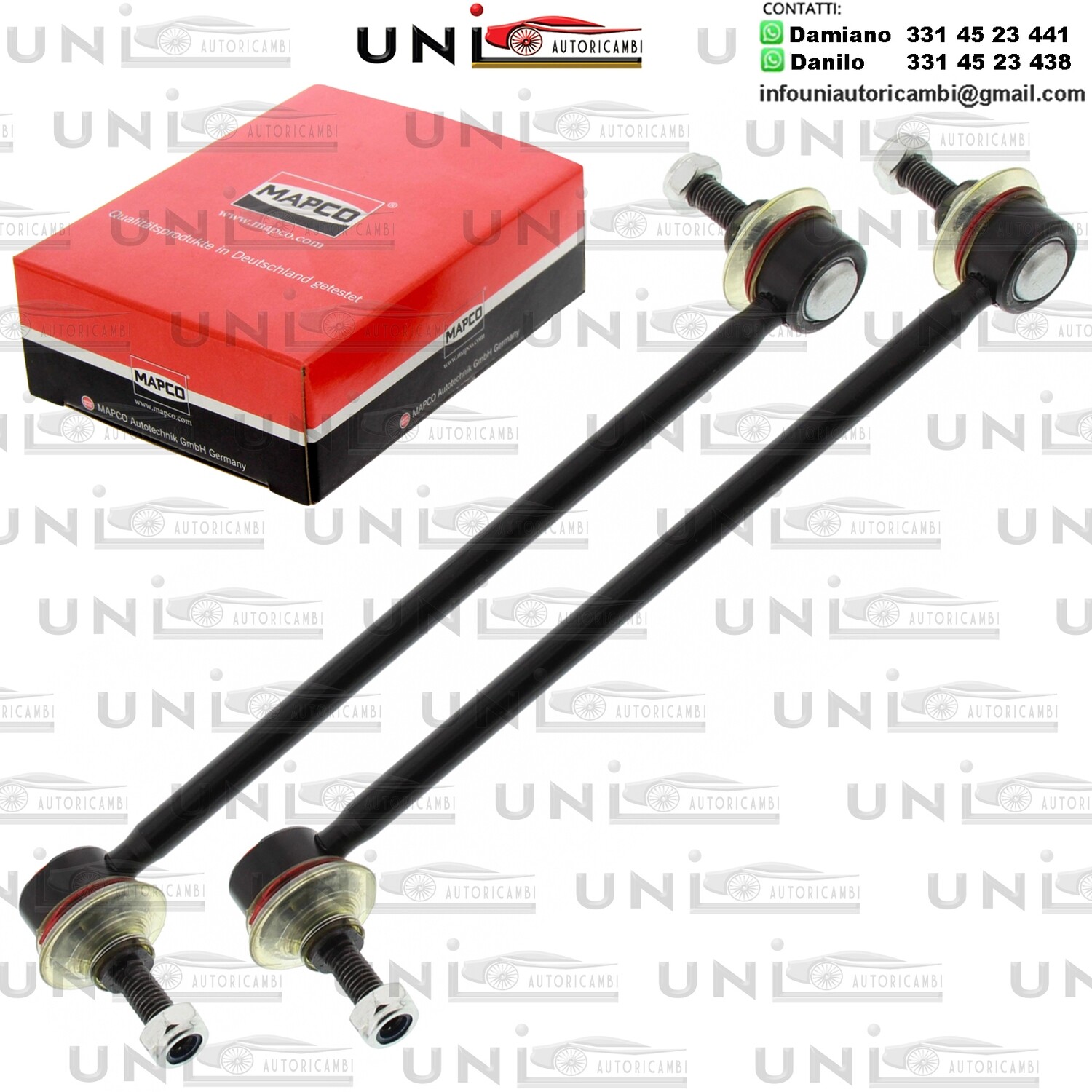 2X Aste Puntone Stabilizzatore Biellette Assale Anteriore AUDI 80, 90, CABRIOLET, COUPE 1.6-2.8 06.86-08.00