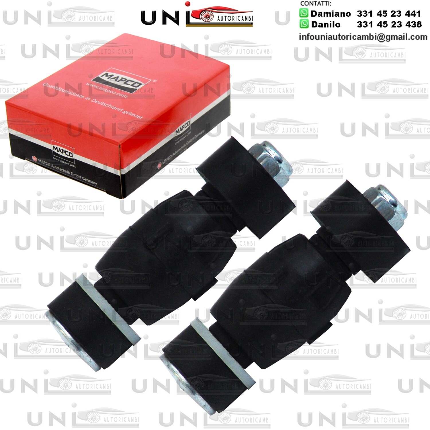 2X Asta Stabilizzatore Puntone Biellette Assale Anteriore DACIA DOKKER / EXPRESS, LODGY, LOGAN / EXPRESS, LOGAN II / MCV / MCV II, SANDERO / II / RENAULT LOGAN I / STEPWAY II 0.9-Electric  04-