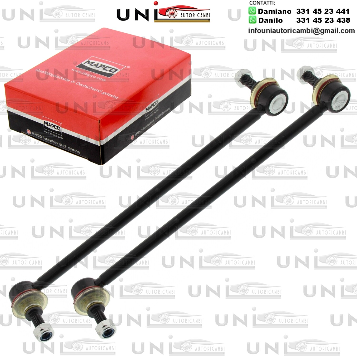 2X Asta Puntone Stabilizzatore Biellette Assale Anteriore FORD C-MAX/ GRAND / II, FOCUS C-MAX, FOCUS II / III,, KUGA I / II, CONNECT/ TOURENO/ TRENSIT / MAZDA 3, 5 / VOLVO C30 1.0-Electric 03-