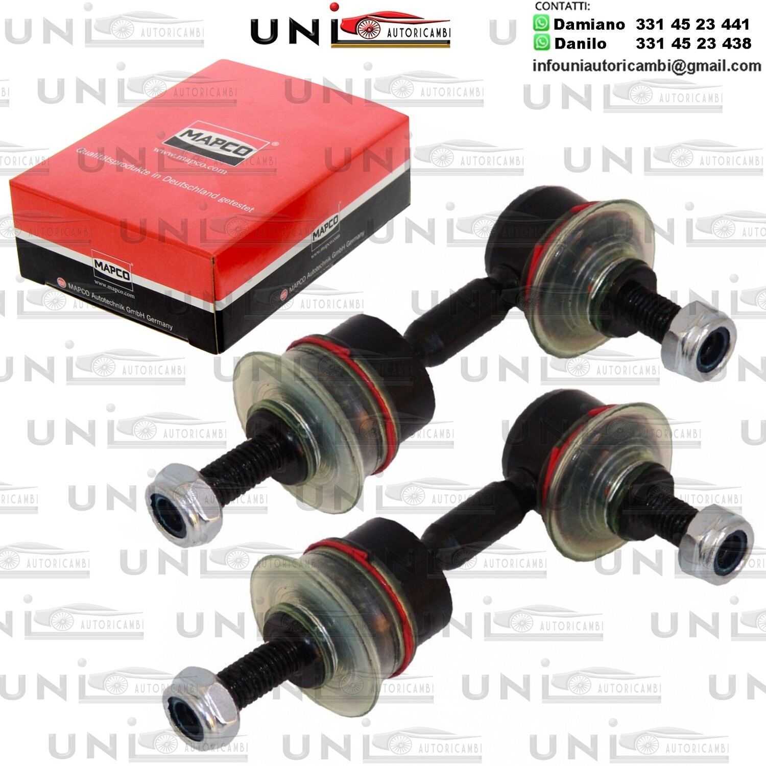 2X Asta Puntone Stabilizzatore Biellette Assale Anteriore SMART CABRIO, CITY-COUPE, FORTWO, ROADSTER 0.6/0.7/0.8D 98-07