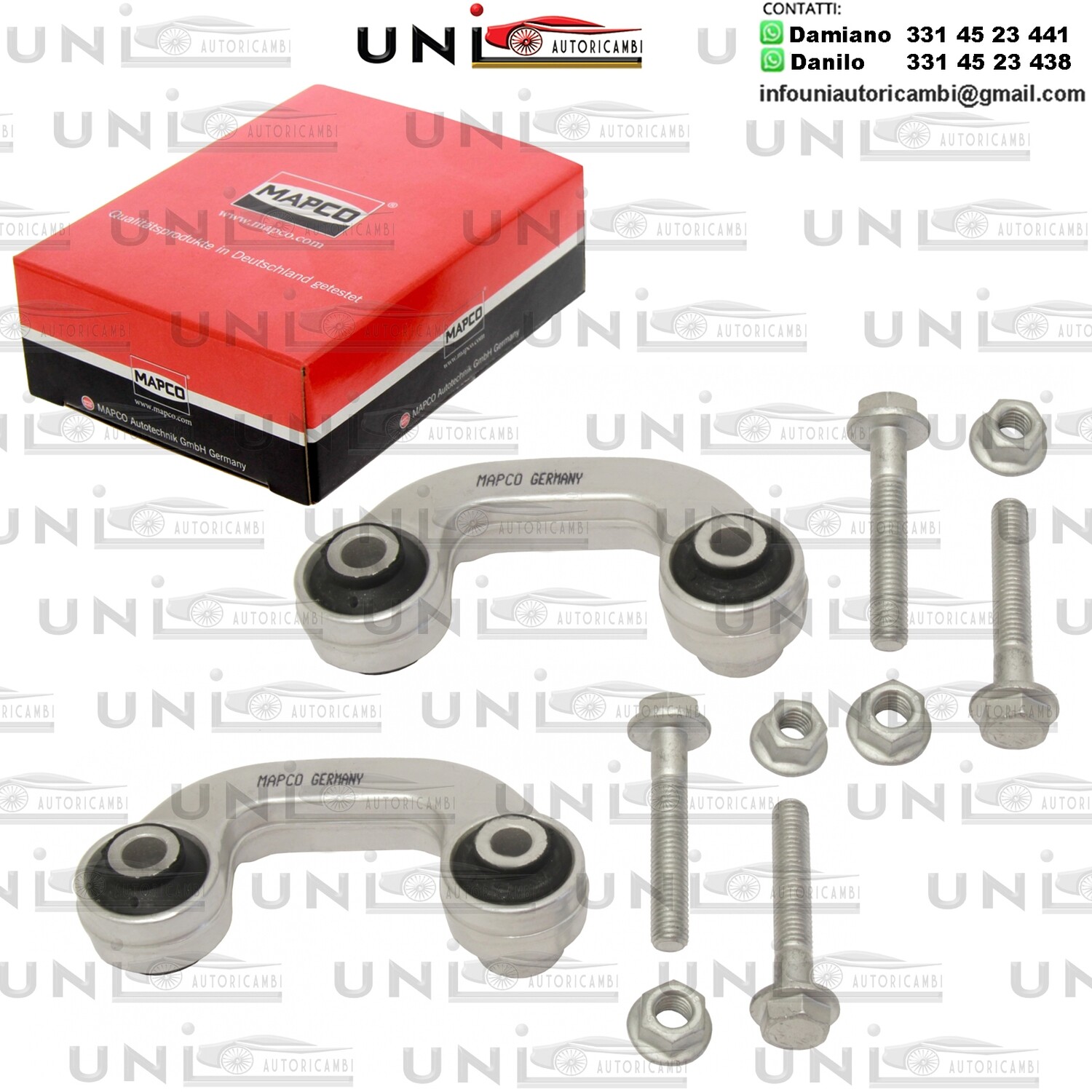 2X Aste Puntone Stabilizzatore Biellette Assale Anteriore AUDI A4, A6 / SKODA SUPERB I / VW PASSAT 1.6-4.2 11.94-03.08
