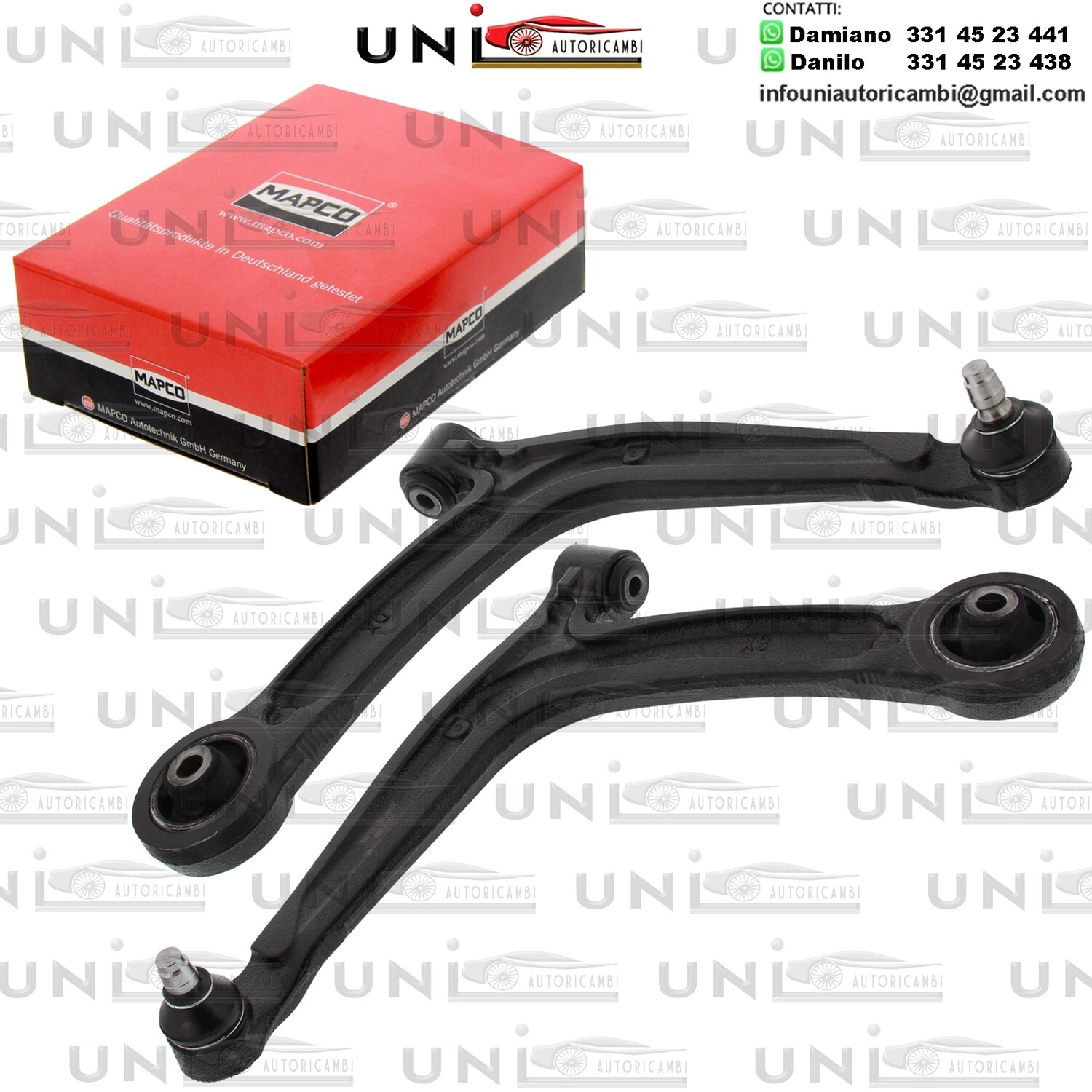 2X Bracci Oscillanti Assale Anteriori Bilaterale Rinforzati ABARTH 500 / 595 / 500C / 595C / FIAT 500 / 500 C / FORD KA