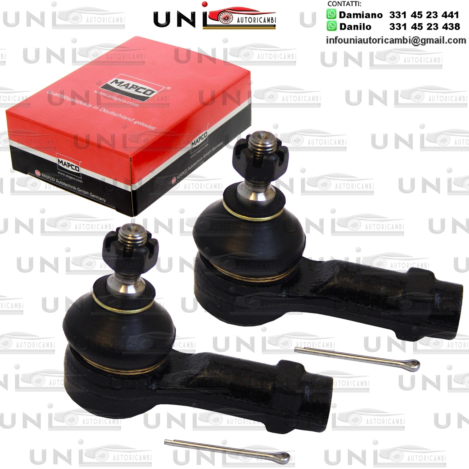 2 Testine Scatola Sterzo Anteriore Bilaterale Hyundai Accent da 94 /Atos Prime da 03 /Coupe da 96 /Elantra da 00 /Getz da 02 /Matrix da 01 /Sonata III da 93 /Trajet da 00 /Kia Cerato da 04