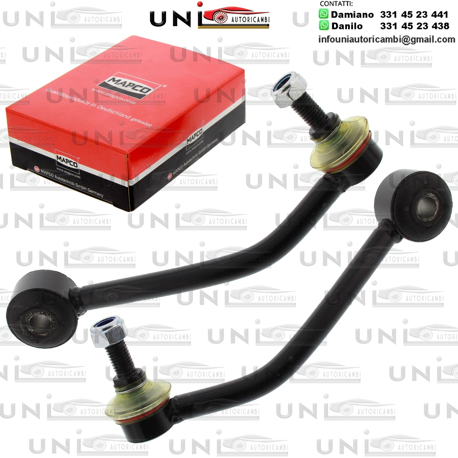 2X Aste Puntone, Biellette Assale Posteriore Destro Audi Q7 (4L) da 2006 / Porsche Cayenne (92A) da 2010 / Porsche Cayenne​ (9PA)​ da 2002 / VW Touareg (7LA, 7L6, 7L7, 7P5)​ da 2002