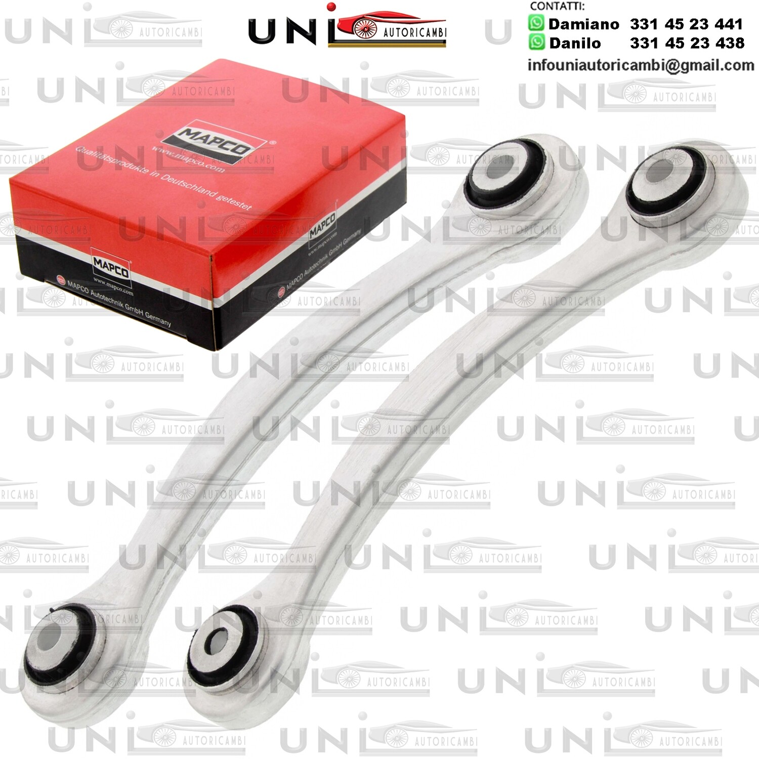 2X Aste Puntone, Biellette Assale Posteriore Sinistra SX + Destra DX Mercedes-Benz Classe E da 2002 / Mercedes-Benz CLS (C219) da 2004 / Mercedes-Benz SL (R230) da 2001