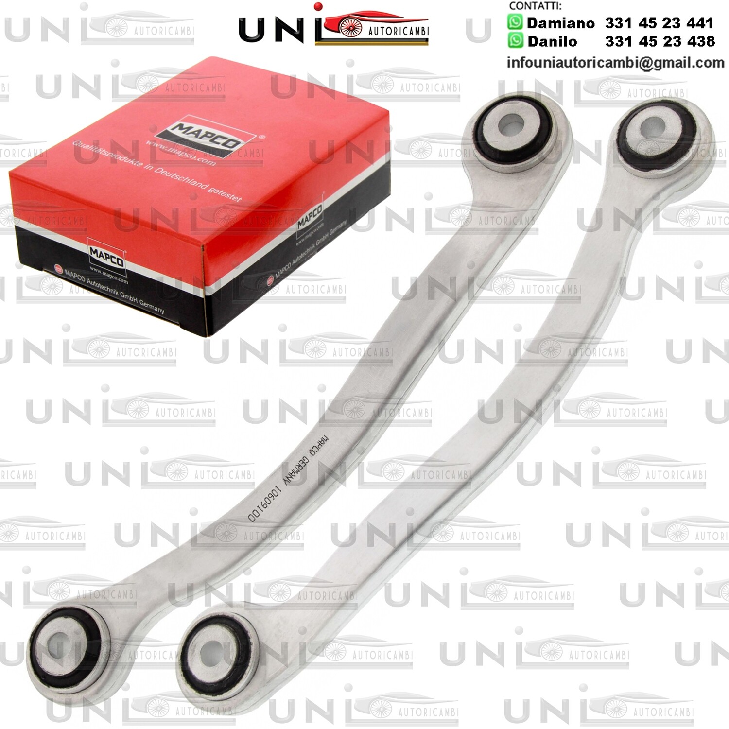 2X Aste Puntone, Biellette Assale Posteriore Sinistra SX + Destra DX Mercedes-Benz Classe E da 2002 / Mercedes-Benz CLS (C219) da 2004 / Mercedes-Benz SL (R230) da 2001