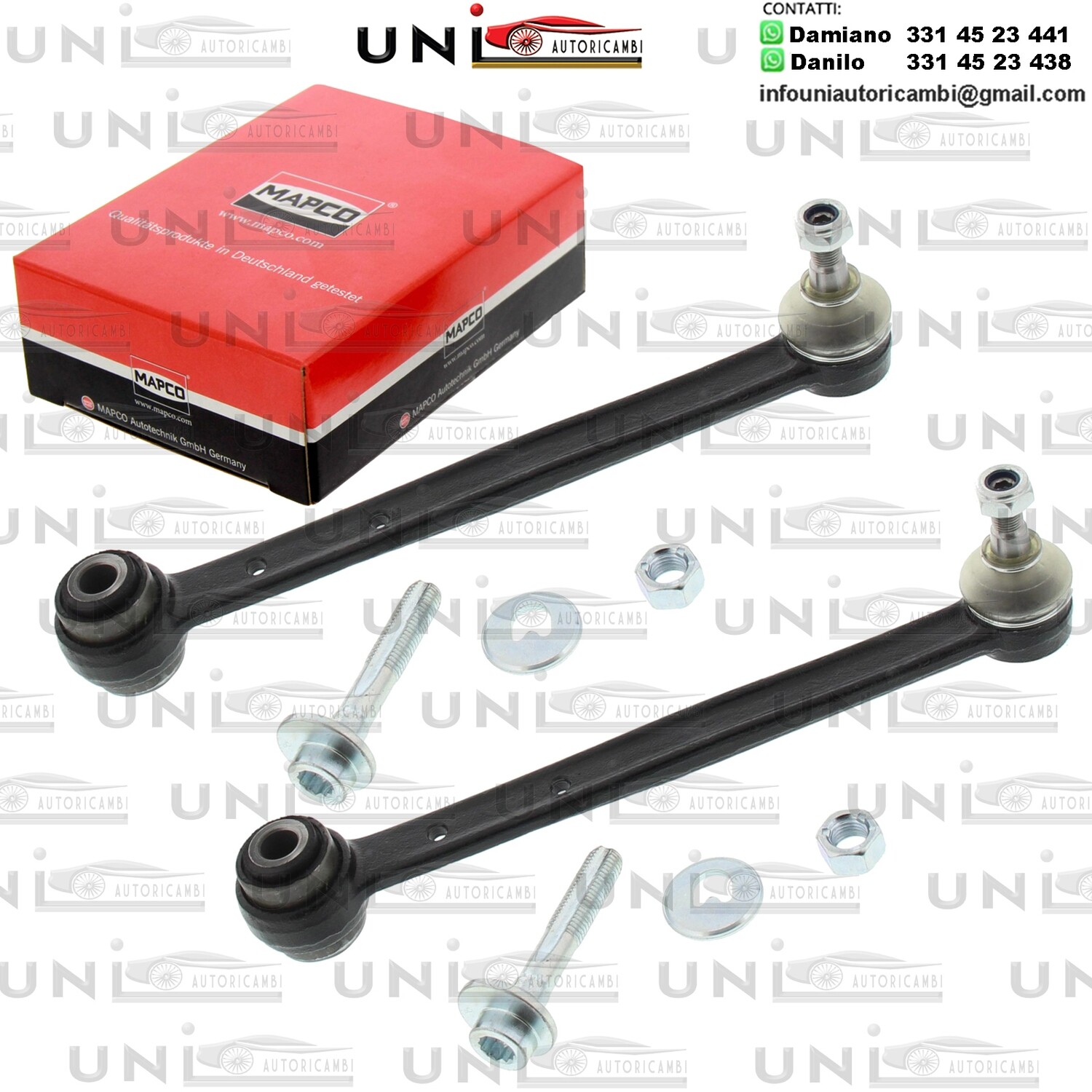 2X Aste Puntone, Biellette Assale Posteriore Bilaterale Mercedes-Benz da 1982