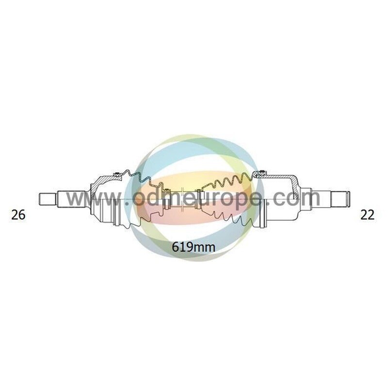 SEMIASSE/ALBERO MOTORE CAMBIO VELOCITÀ MANUALE ASSALE ANTERIORE SX MINI MINI ONE DA 2001 /COOPER DA 2001