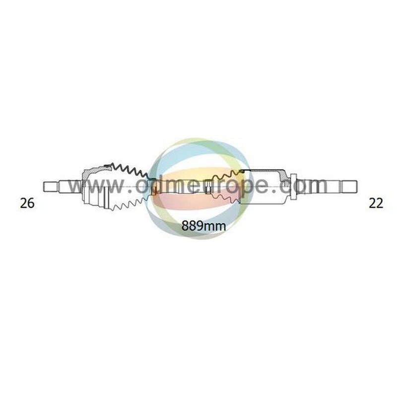 SEMIASSE/ALBERO MOTORE CAMBIO VELOCITÀ MANUALE ASSALE ANTERIORE DX PER: MINI R50,R53 DA 2001-