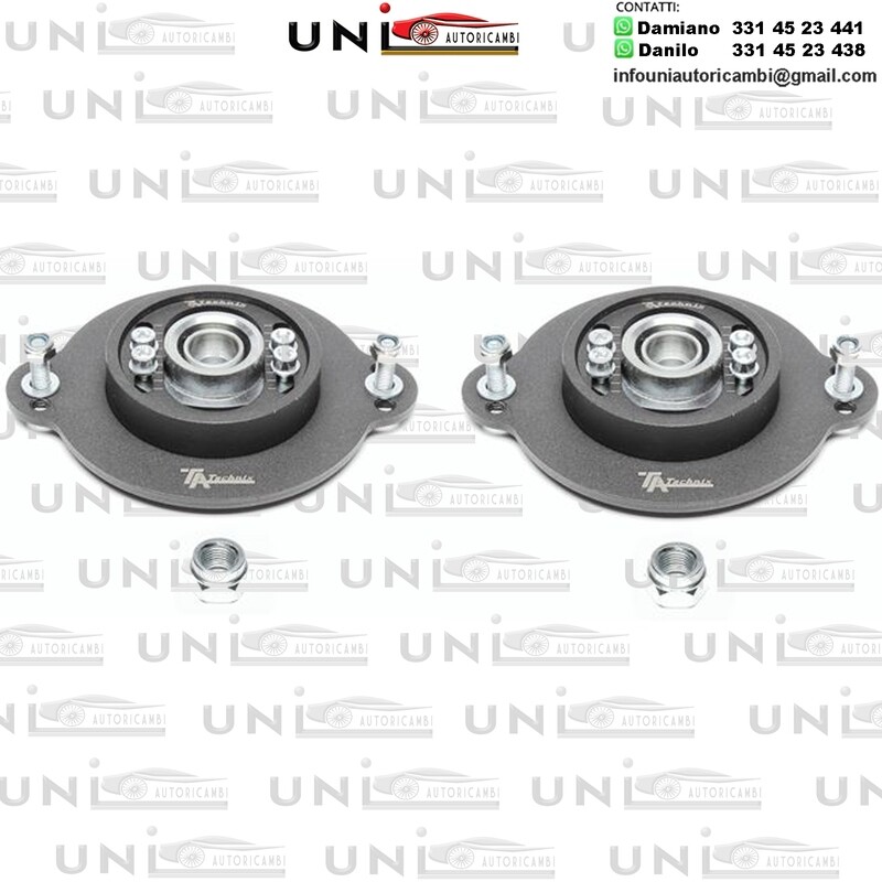 2 Piastre Camber Regolabili degli Ammortizzatori Anteriori:Golf I (17), Golf I Cabrio (155), Jetta I (16), Scirocco I + II (53 B) Caddy I (14D)/Variant per Assetto a Ghiera