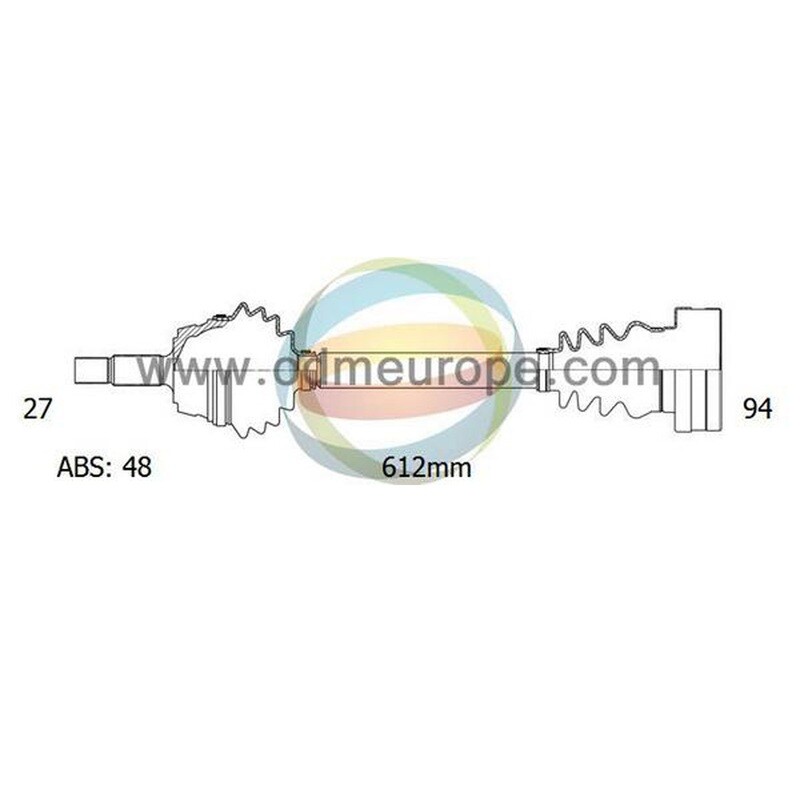 SEMIASSE/ALBERO MOTORE CAMBIO AUTOMATICO / VELOCITÀ MANUALE ASSALE POSTERIORE SX PER: BMW SERIE 1 E81 DAL 2006- / E87 DAL 03- / CABRIOLET E88 DAL 08- / COUPE E82 DAL 07-/ SERIE 3 E90 DAL 05-/E93,92,91