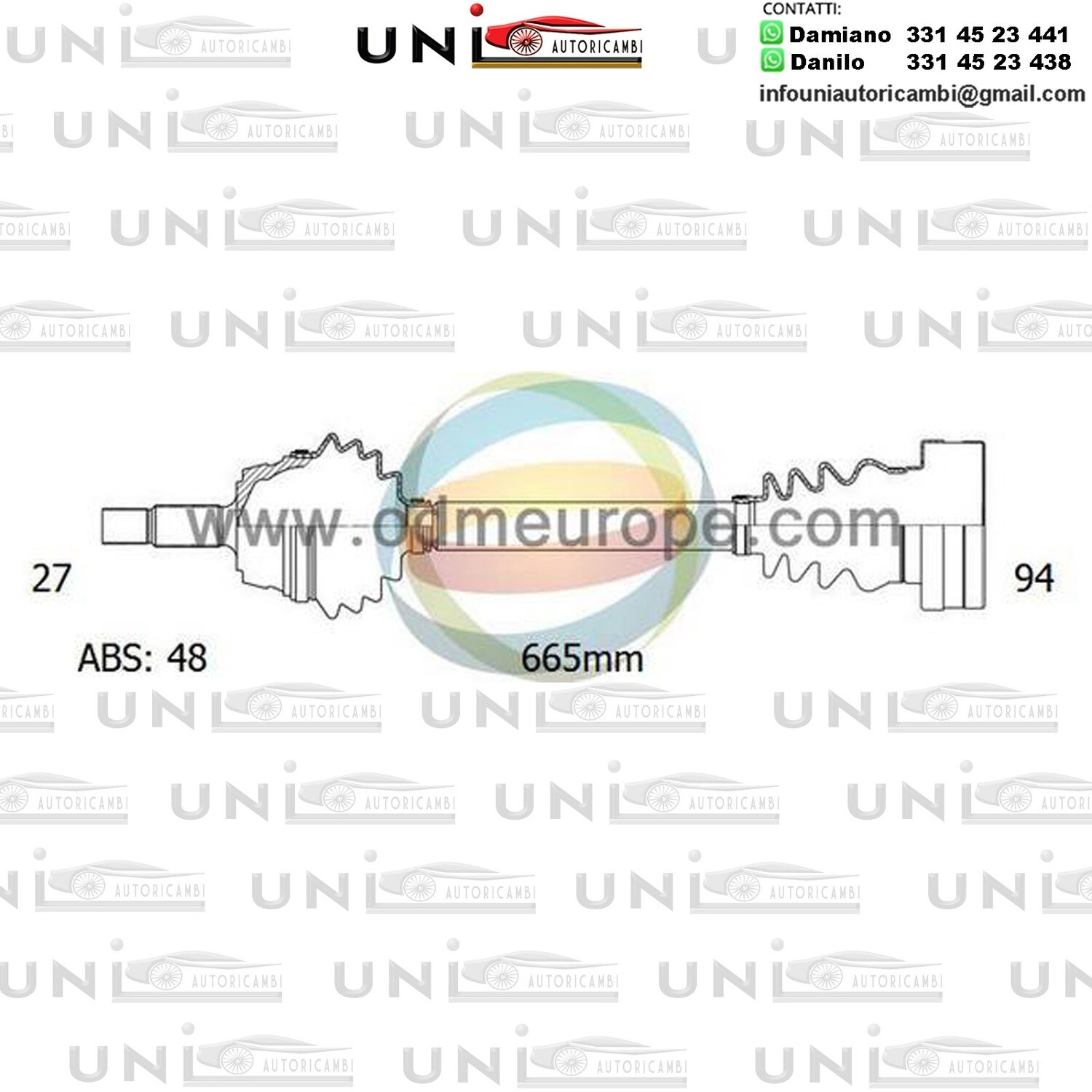 SEMIASSE/ALBERO MOTORE CAMBIO VELOCITÀ MANUALE/CAMBIO VELOCITÀ AUTOMATICO ASSALE POSTERIORE DX PER: BMW 1 E81, E87, Coupé E82, Cabriolet E88, BMW 3 E90, Coupé E92, Cabriolet E93, Touring E91