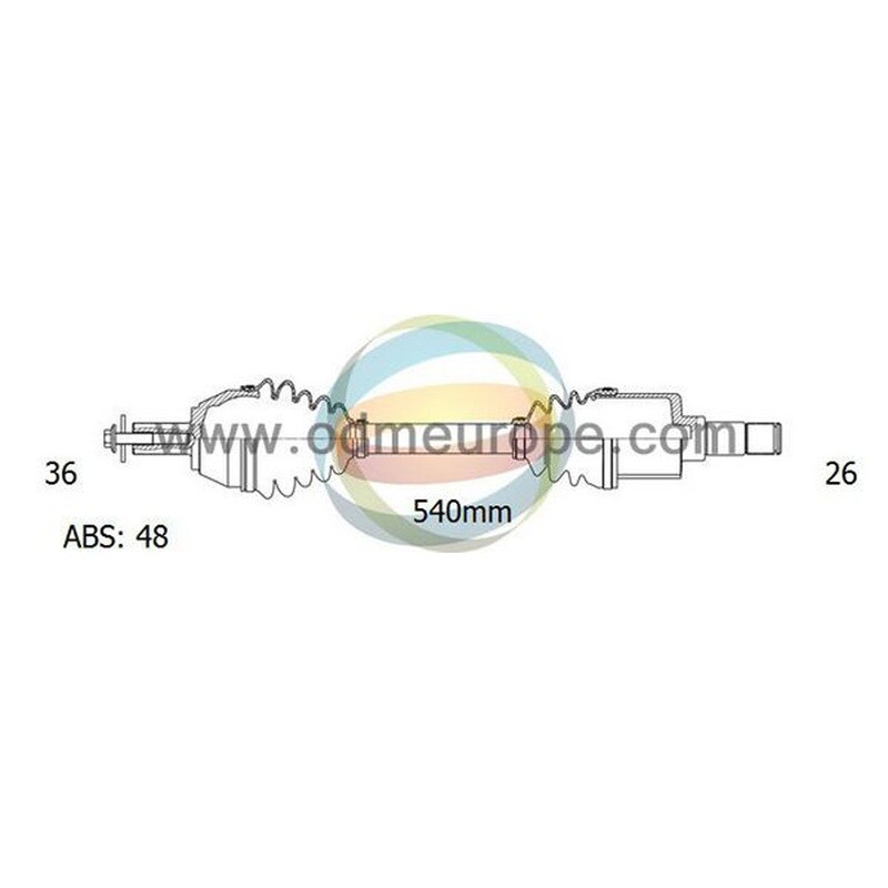 SEMIASSE / ALBERO MOTORE CAMBIO MANUALE ANTERIORE SINISTRO Volvo S60 I da 2000 a 2010