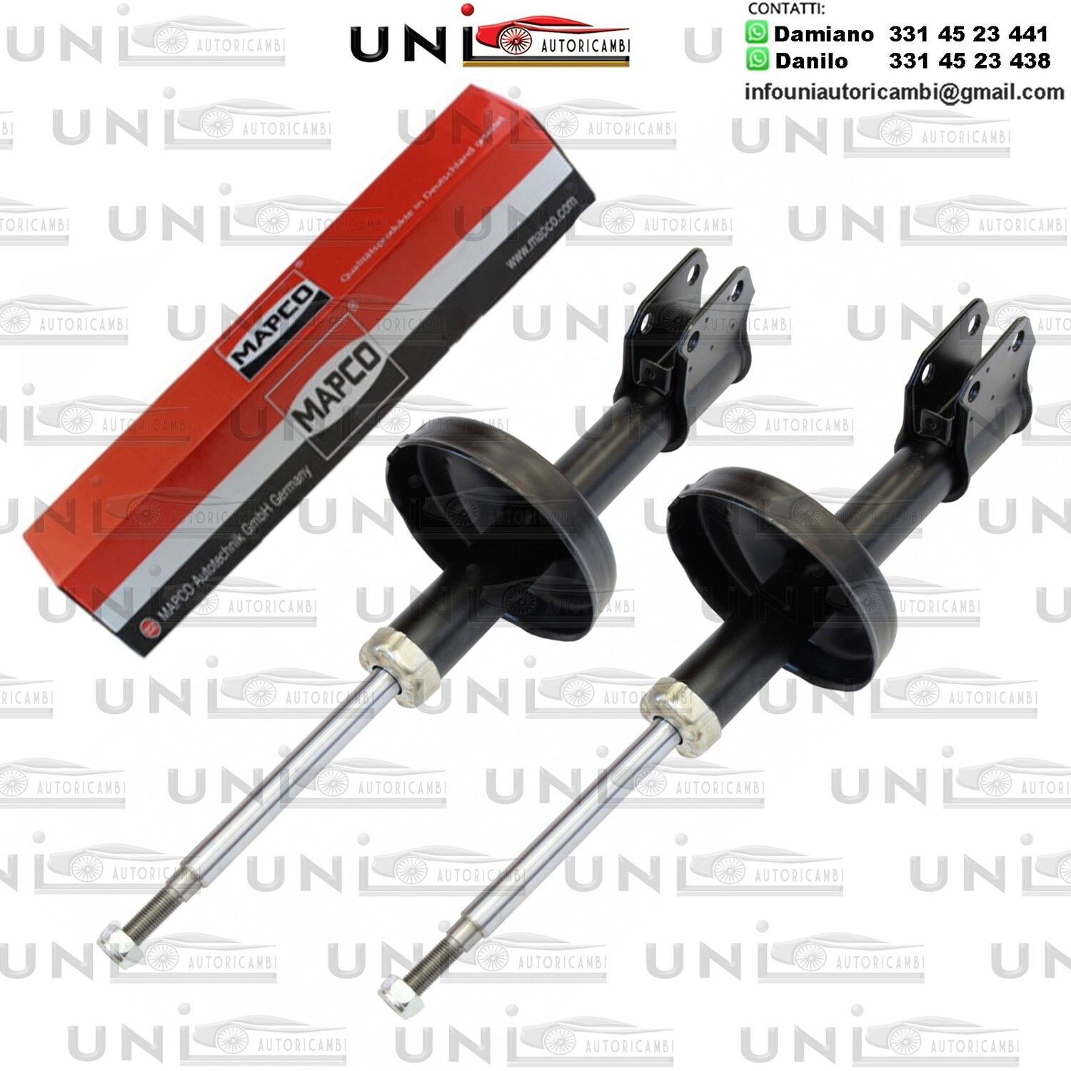 2 Ammortizzatori Anteriori Rinforzati a Gas Nissan Kubistar / Furgonato, Renault Kangoo / Rapid