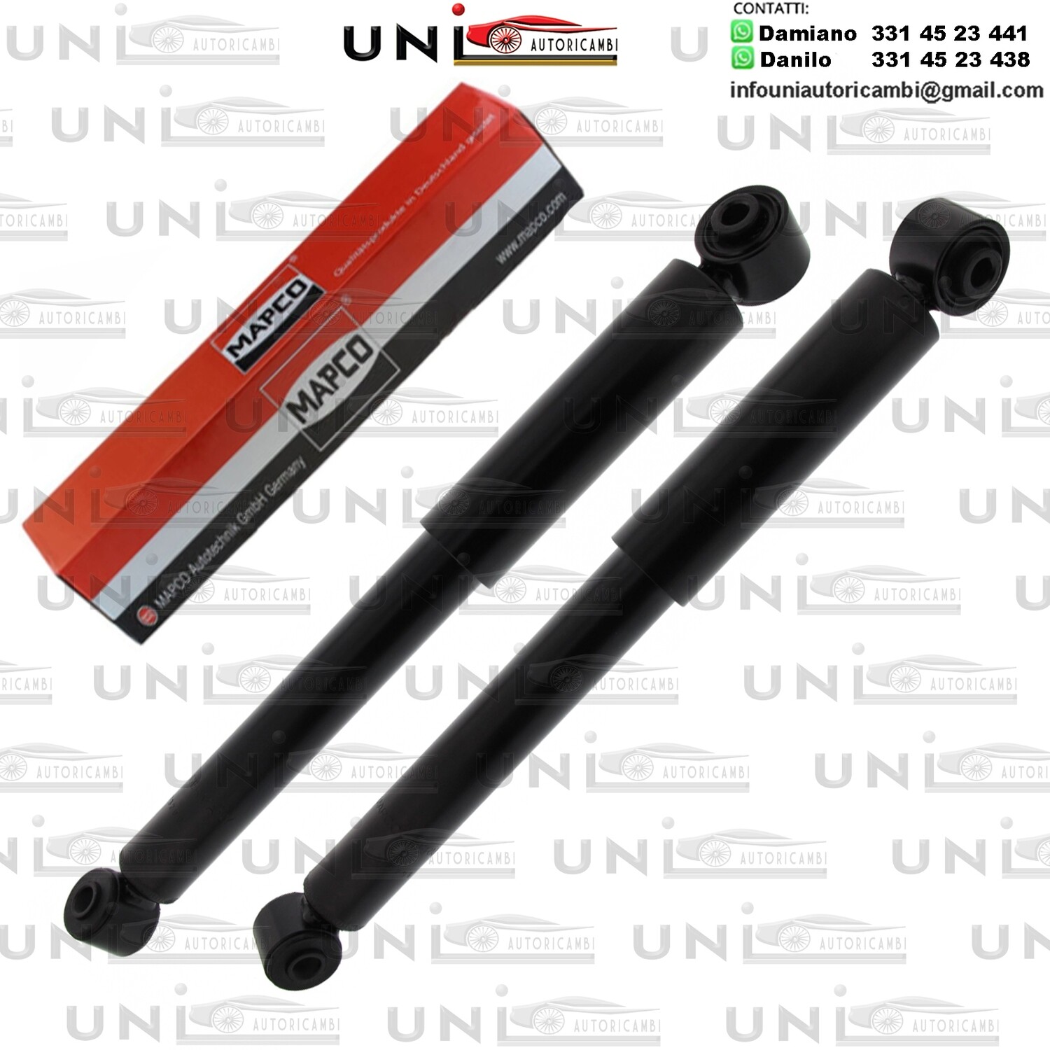 2 Ammortizzatori Posteriori Rinforzati a Gas Nissan Primastar Autobus, Opel Vivaro, Renault Trafic, Vuaxhall Vivaro