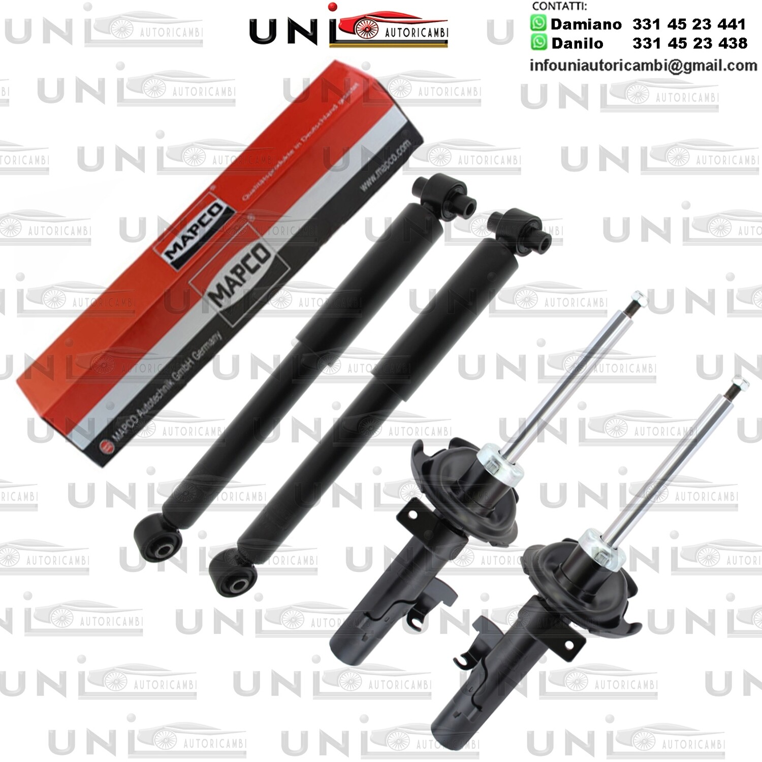 4 Ammortizzatori Rinforzati a Gas Ford Focus II Station wagon (DA)​ da 07.2004 a 09.2012​