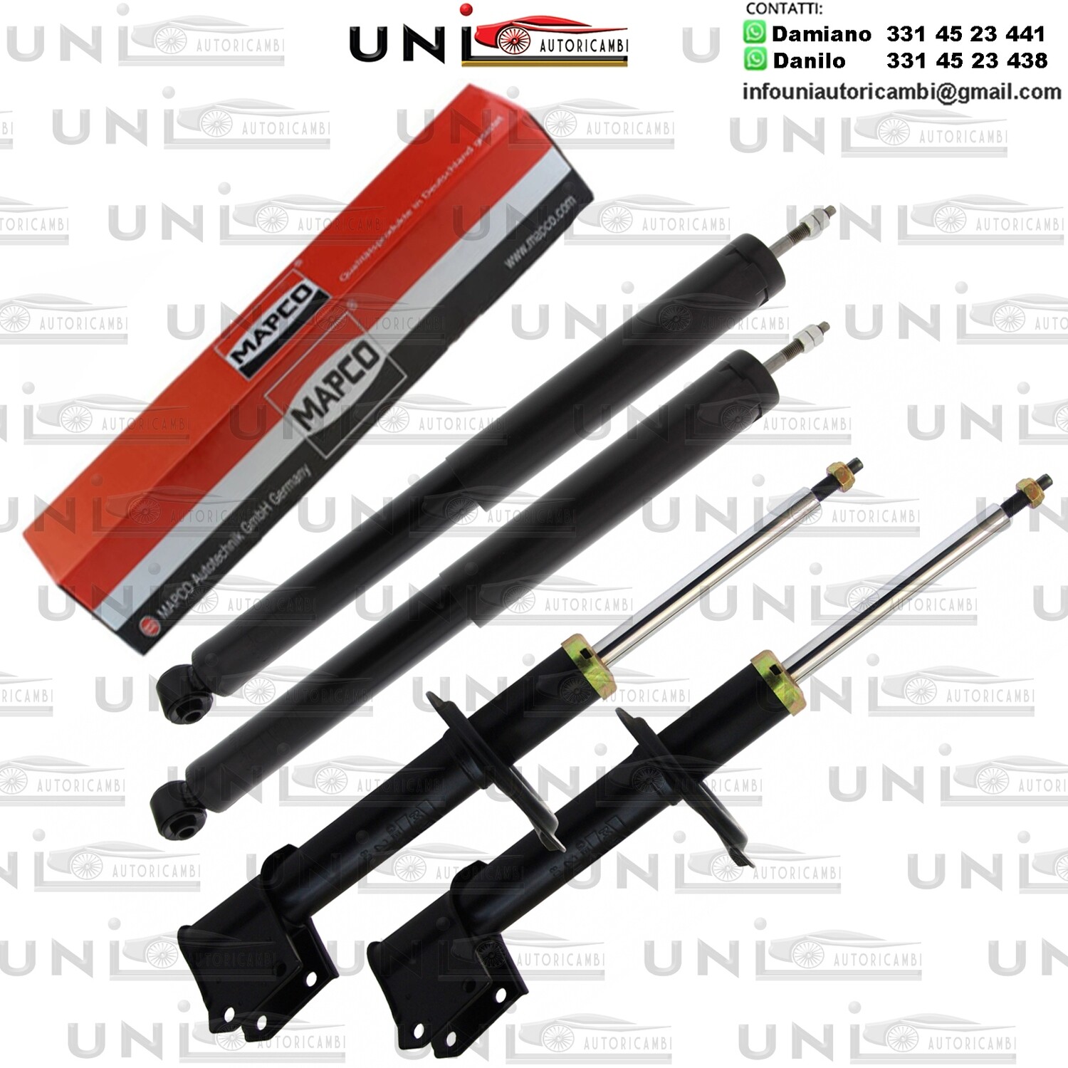 4 Kit Ammortizzatori Rinforzati a Olio Fiat Uno​ (146)​ da 03.1983​ a 08.2000​