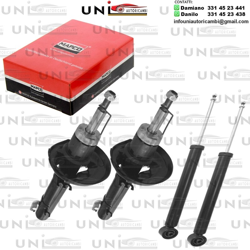 4 Kit Ammortizzatori Rinforzati a Gas Audi A3 / Seat Leon / Toledo II / Skoda Octavia I / VW Bora / Golf IV / New Beetle