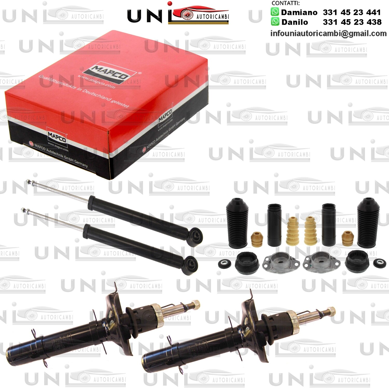 4 Ammortizzatori Rinforzati a Gas Skoda Octavia I Combi / VW Bora Station wagon / Golf IV Variant