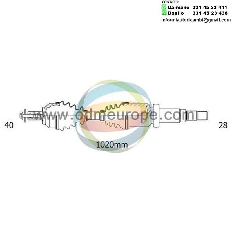 SEMIASSE / ALBERO MOTORE ANTERIORE DESTRO DX CAMBIO MANUALE PER LAND ROVER FREELANDER dal 2006-